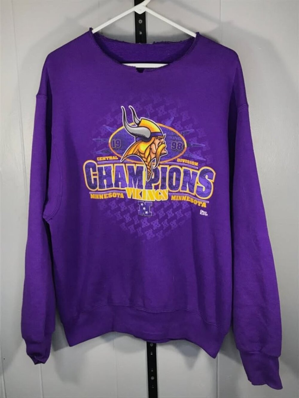 Vintage 1998 Minnesota Vikings NFC Champion sweatshirt crewneck Mens sz LG